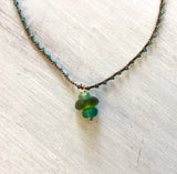 Ocean Glass Pebble Necklace