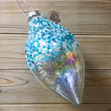 Frosted Bubble Glass Bulb Ornament