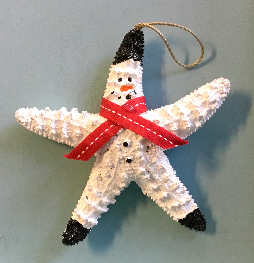Snowman Starfish Ornament