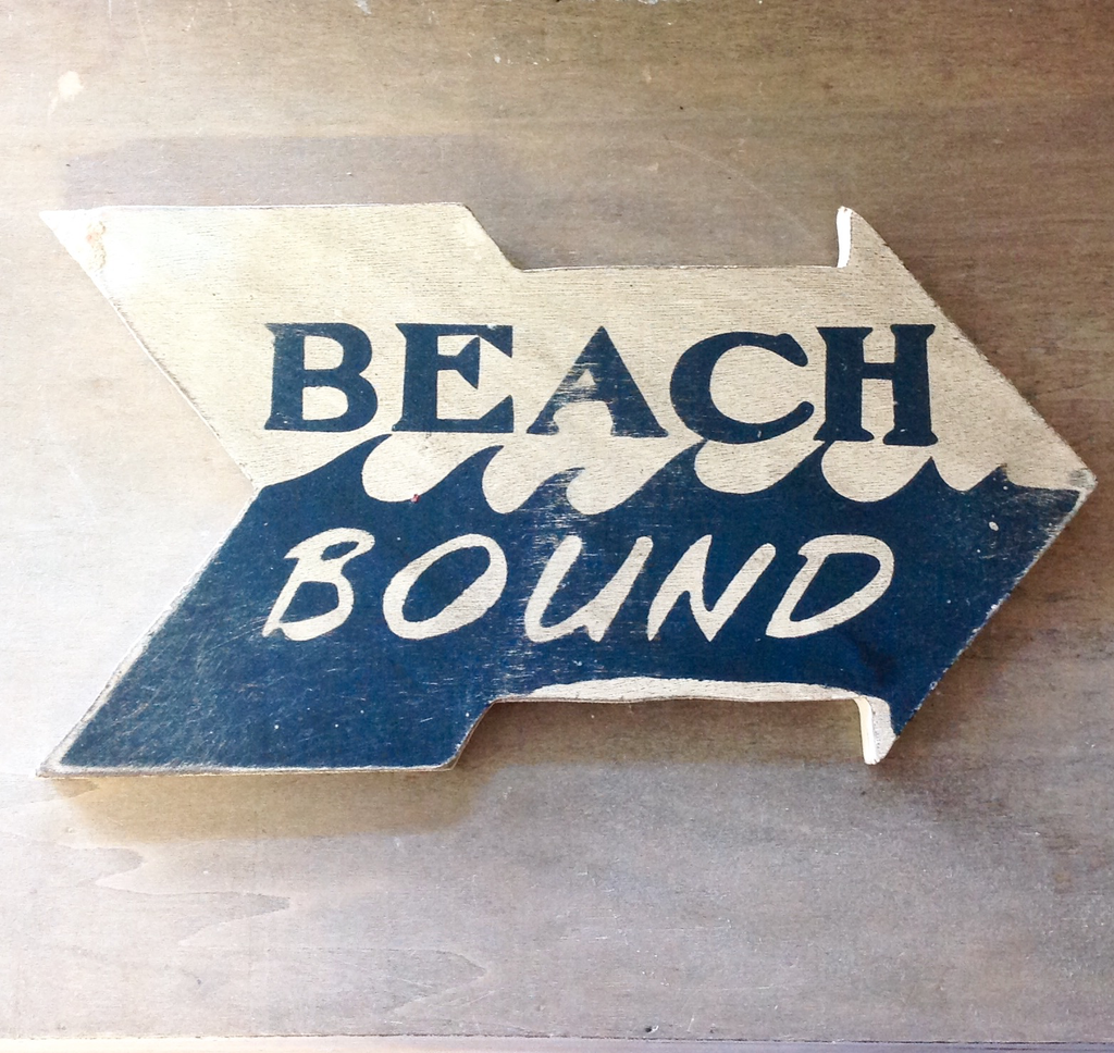 Beach Bound Arrow Sign
