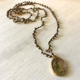 Oval Abalone Pendant Necklace