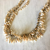 Mop Chip Multi Strand Necklace