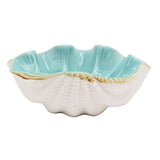 Blue Clamshell Ceramic Dish