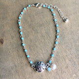 Sanddollar Pearl Charm Anklet