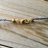 Gold Nautical Pendant Beaded Necklace