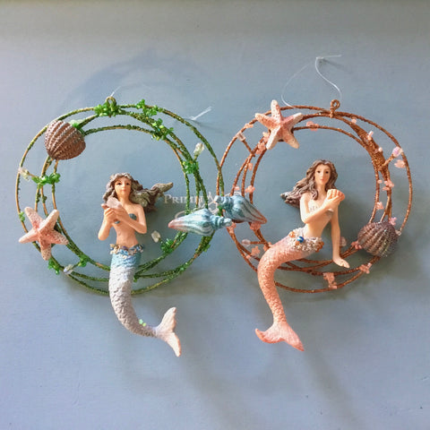 Sitting Mermaid Swing Ornament