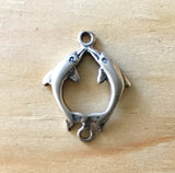 Kissing Dolphins/ Sterling Silver