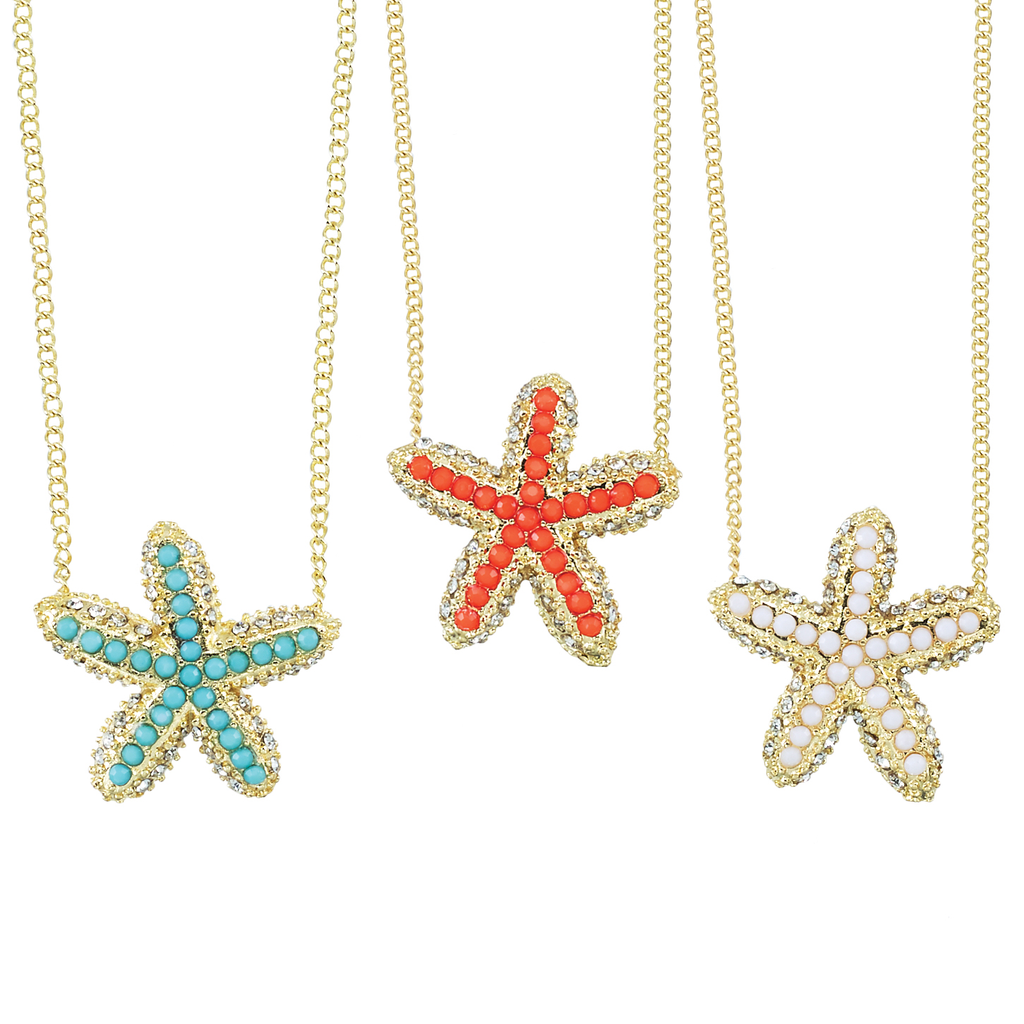 Starfish Jeweled Necklace
