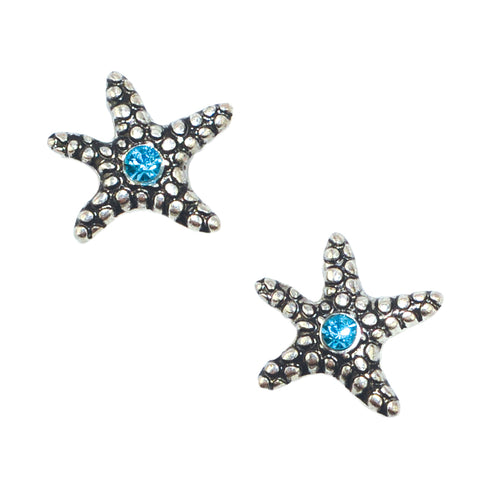 Textured Starfish Stud Earrings