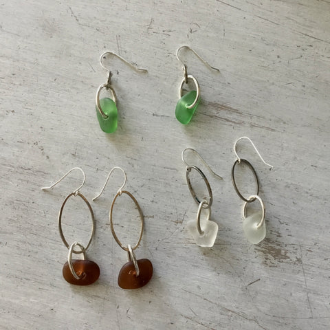 Seaglass Loop Earrings