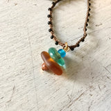 Ocean Glass Pebble Necklace