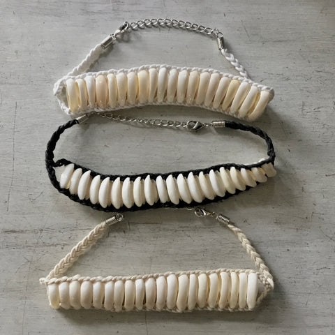 Sliced Cowrie Braided Anklet