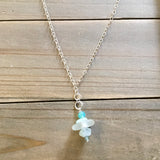 CA Sea Glass Pebble Necklace