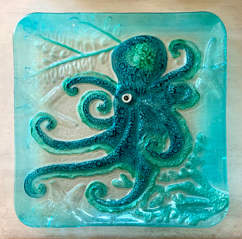 Octopus Glass Platter
