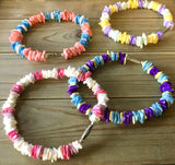 Colorful Clam Chip Anklet
