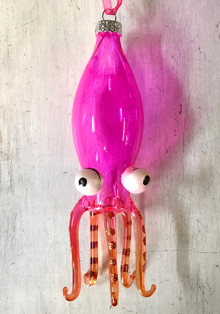 Glass Squid Ornament