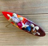 Airbrushed Surfboard Kissing Turtle Magnet
