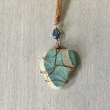 Sea Pottery Crystal Sun Necklace