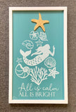 Merry Christmas Mermaid Sign