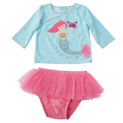 Mermaid Rash Guard Baby Set