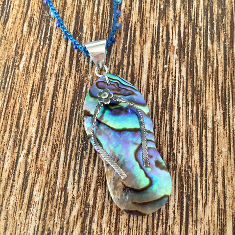 Abalone Flip Flop Necklace