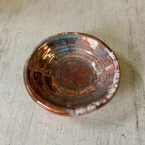 Mini Raku Copper Pottery Bowl