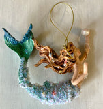 Swimming Mermaid Pearl Ornament