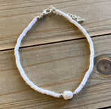 Puka Style Pearl Anklet