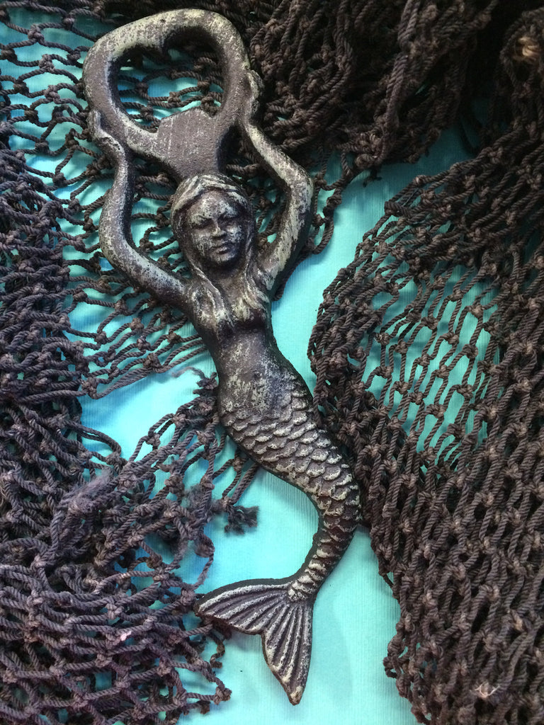 thumbnail image 2 of Midwest Craft House Cast Iron Mermaid Bottle Opener – Wall Mount, Beach Cabin Decor, Nautical Bar Tool 2 of 5