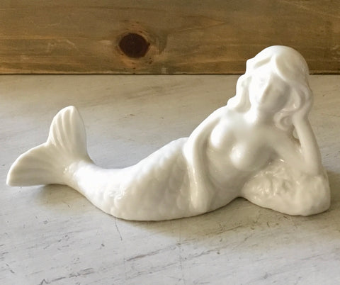 Relaxing Mermaid Porcelain Figurine