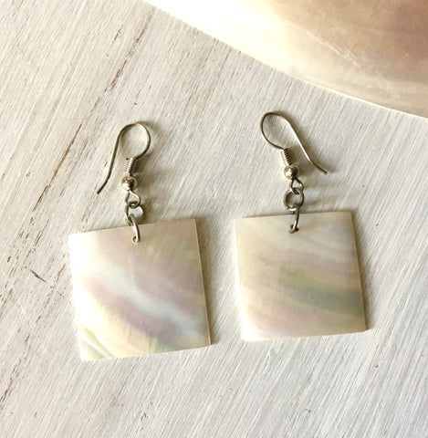 MOP Square Earrings