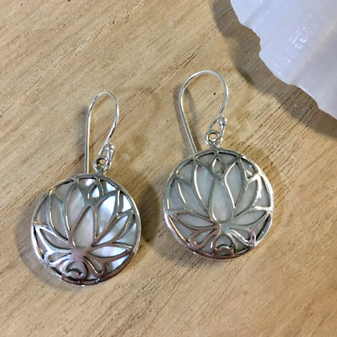 MOP Lotus Earrings