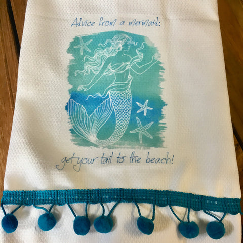 Mermaid Advice Tea Towel