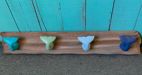 Colorful Whale Tail Wall Hooks