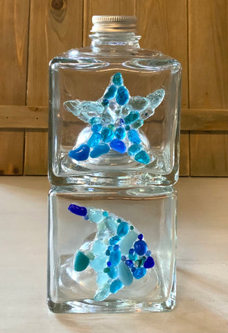 Glass Pebble Ocean Stackable Jars