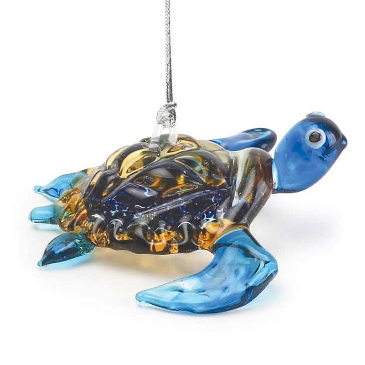Sea Turtle Glass Ornament