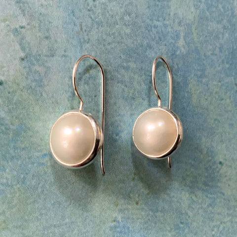Elegant Round Pearl Earrings