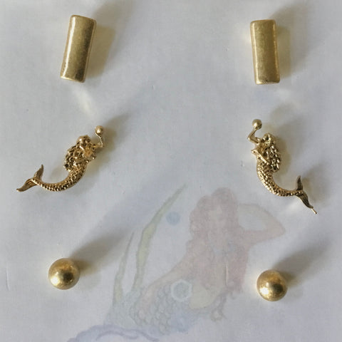 Mermaid Set Stud Earrings