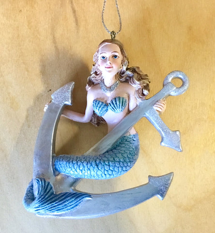Anchor Mermaid Ornament
