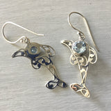 Dolphin Swirl Dangle Earrings