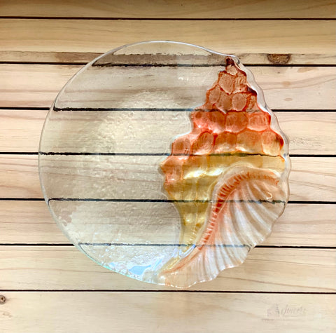 Conch Shell Glass Plate