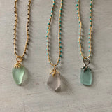 Pastel Seaglass Seedbead Necklace