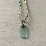 Pastel Seaglass Seedbead Necklace