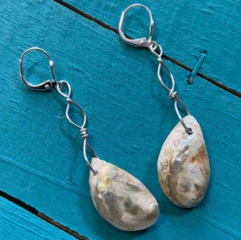 Whole Abalone Earrings