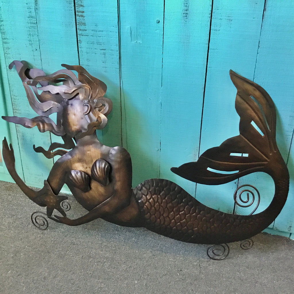 Metal Mermaid Swirl Wall Art