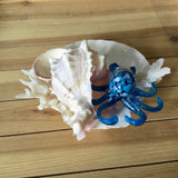 Blue Octopus Shell Ring Dish
