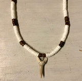 Mako Shark Tooth Clamshell Necklace