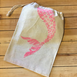 Mermaid Tail Linen Gift Bag