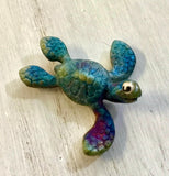 Raku Pottery Mini Turtles