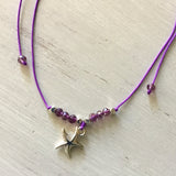 Starfish Crystal Cord Necklace